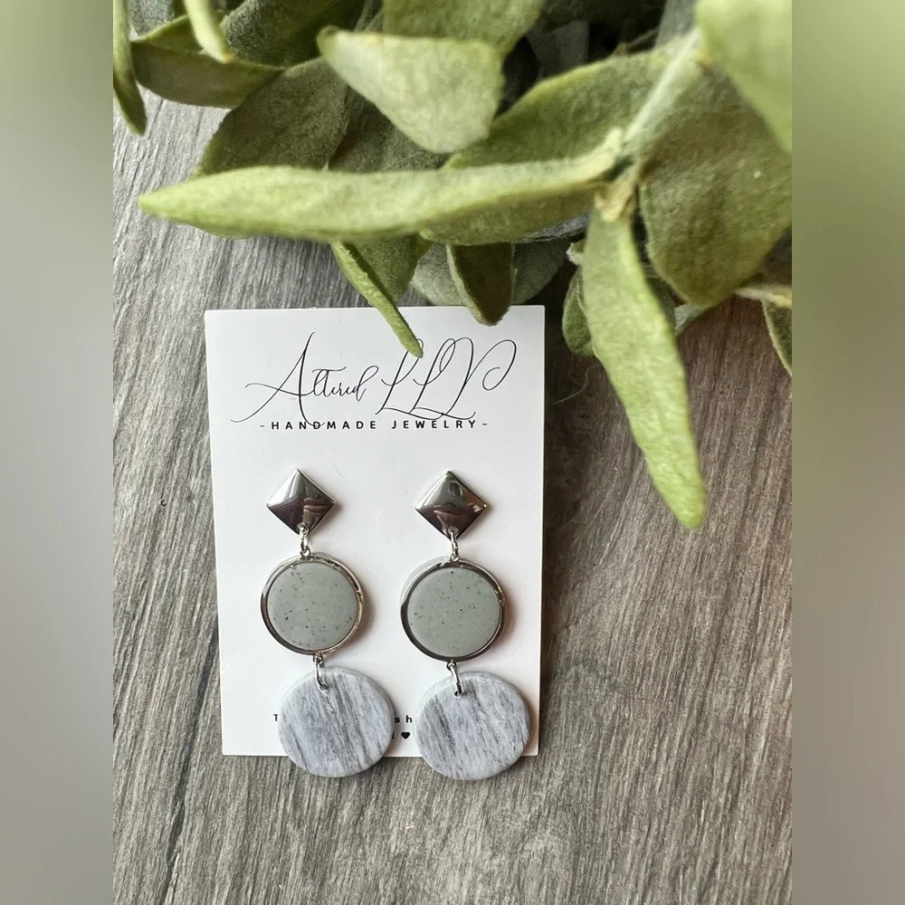 2/$30 Handmade Silver Tiered Dangle